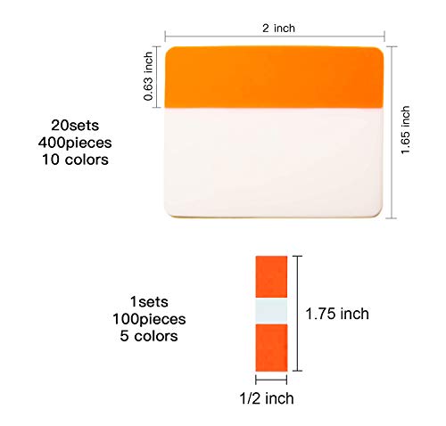 Classic 500 Pieces Tabs 2 Inch Sticky Index Essentials