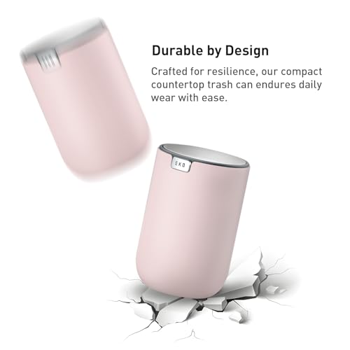 Modern EKO Fandy 0.4 Gal/1.5L Mini Tabletop Trash Bin with for Daily Use