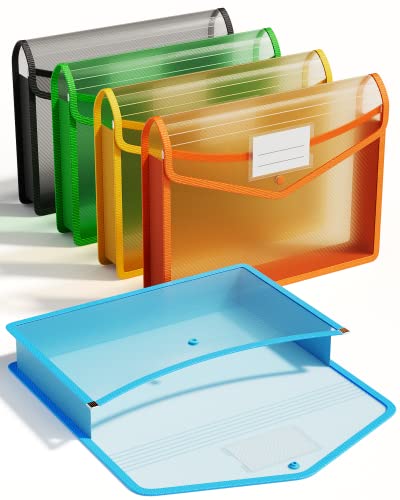 Modern ThinkTex Plastic Expanding File Folder, Transparent Envelopes with for Daily Use
