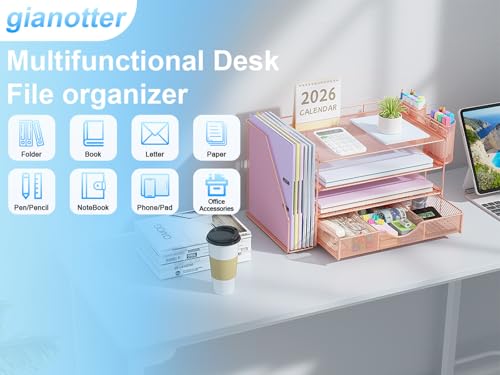 Eco-Friendly gianotter Desk Organizers and Accessories with File Holder, for Daily Use