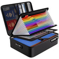 Modern ENGPOW Fireproof File Organizer Bag with 13 Colorful Set