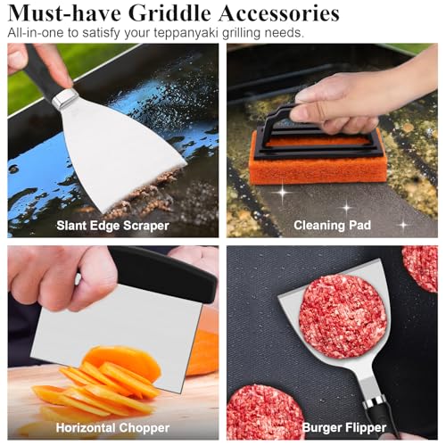 Eco-Friendly Grilliance 27pcs Griddle Accessories Kit for Blackstone, Professional Hibachi Collection